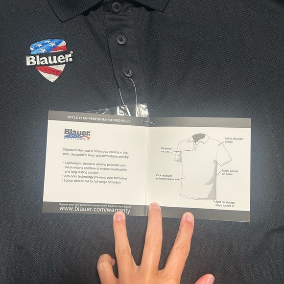 Blauer Performance Pro Polo Shirt Men’s XL Regular Dark Navy LOGO NWT - Picture 5 of 10